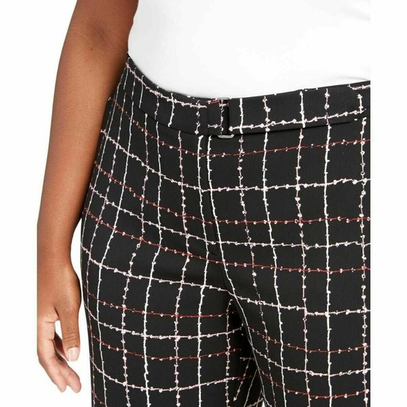 Alfani 20W Black Printed Belted Pants NWT BL75 - Picture 4 of 6